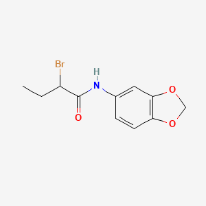 molecular formula C11H12BrNO3 B3023208 N-1,3-benzodioxol-5-yl-2-bromobutanamide CAS No. 451460-07-4
