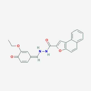 molecular formula C22H18N2O4 B302321 N'-[(Z)-(3-ethoxy-4-oxocyclohexa-2,5-dien-1-ylidene)methyl]benzo[e][1]benzofuran-2-carbohydrazide 