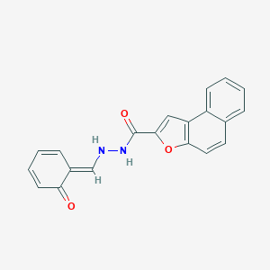 molecular formula C20H14N2O3 B302323 N'-[(E)-(6-oxocyclohexa-2,4-dien-1-ylidene)methyl]benzo[e][1]benzofuran-2-carbohydrazide 