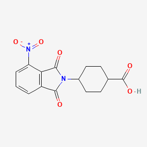 molecular formula C15H14N2O6 B3023261 4-(4-nitro-1,3-dioxo-1,3-dihydro-2H-isoindol-2-yl)cyclohexanecarboxylic acid CAS No. 432537-75-2