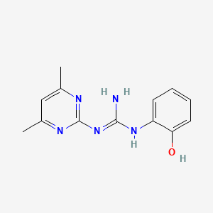 molecular formula C13H15N5O B3023264 N-(4,6-dimethylpyrimidin-2-yl)-N'-(2-hydroxyphenyl)guanidine CAS No. 354993-68-3