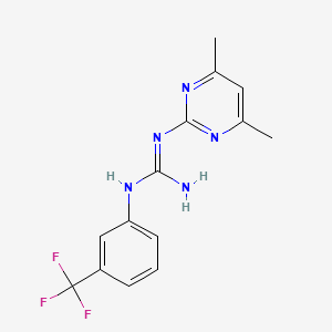 molecular formula C14H14F3N5 B3023265 N-(4,6-二甲基嘧啶-2-基)-N'-[3-(三氟甲基)苯基]胍 CAS No. 94828-52-1