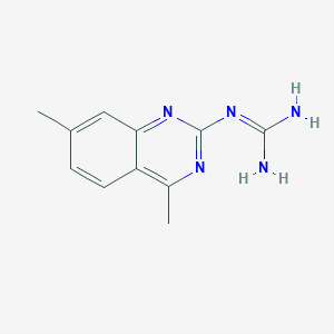 molecular formula C11H13N5 B3023269 N-(4,7-dimethylquinazolin-2-yl)guanidine CAS No. 37836-89-8