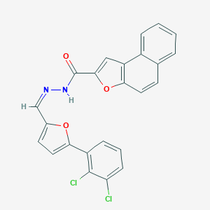 molecular formula C24H14Cl2N2O3 B302328 N'-{[5-(2,3-dichlorophenyl)-2-furyl]methylene}naphtho[2,1-b]furan-2-carbohydrazide 