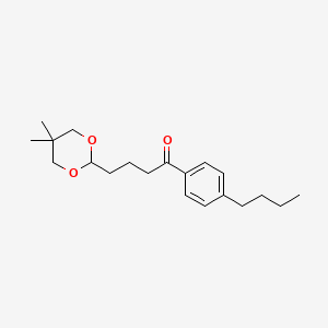 molecular formula C20H30O3 B3023280 4'-n-Butyl-4-(5,5-dimethyl-1,3-dioxan-2-yl)butyrophenone CAS No. 898787-25-2