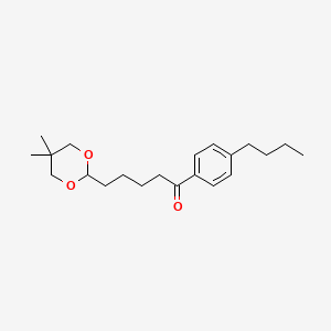 molecular formula C21H32O3 B3023281 4'-n-Butyl-5-(5,5-dimethyl-1,3-dioxan-2-yl)valerophenone CAS No. 898755-45-8