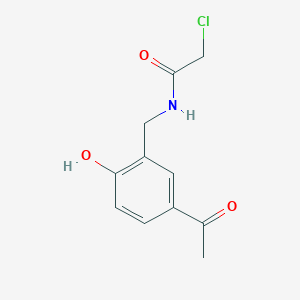 molecular formula C11H12ClNO3 B3023289 N-(5-acetyl-2-hydroxybenzyl)-2-chloroacetamide CAS No. 632301-30-5