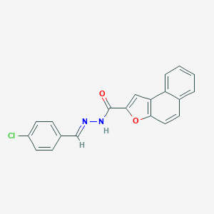 molecular formula C20H13ClN2O2 B302331 N'-(4-chlorobenzylidene)naphtho[2,1-b]furan-2-carbohydrazide 