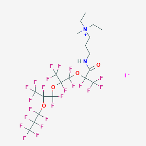N,N-Diethyl-1,1,1,2,2,3,3,5,6,6,8,9,9,11-tetradecafluoro-N-methyl-12-oxo-5,8,11-tris(trifluoromethyl)-4,7,10-trioxa-13-azahexadecan-16-aminium iodide
