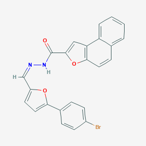 molecular formula C24H15BrN2O3 B302334 N'-{[5-(4-bromophenyl)-2-furyl]methylene}naphtho[2,1-b]furan-2-carbohydrazide 