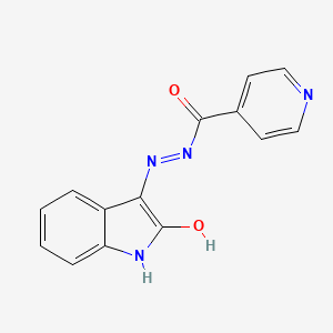 molecular formula C14H10N4O2 B3023349 N'-((3Z)-2-Oxo-1,2-dihydro-3H-indol-3-ylidene)isonicotinohydrazide CAS No. 28284-14-2