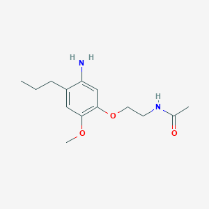 molecular formula C14H22N2O3 B3023351 N-[2-(5-amino-2-methoxy-4-propylphenoxy)ethyl]acetamide CAS No. 932924-32-8