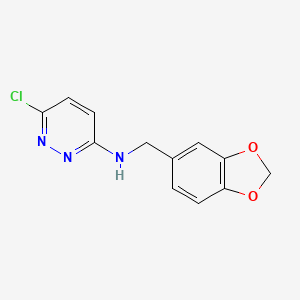 molecular formula C12H10ClN3O2 B3023352 N-(1,3-benzodioxol-5-ylmethyl)-6-chloropyridazin-3-amine CAS No. 61471-95-2