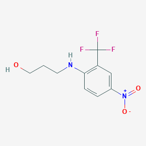 3-[4-Nitro-2-(trifluoromethyl)anilino]propan-1-ol