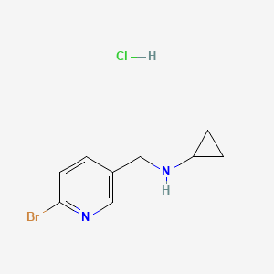 molecular formula C9H12BrClN2 B3023385 N-((6-Bromopyridin-3-YL)methyl)cyclopropanamine hydrochloride CAS No. 1353953-53-3