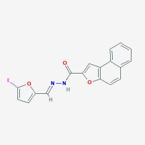 molecular formula C18H11IN2O3 B302339 N'-[(5-iodo-2-furyl)methylene]naphtho[2,1-b]furan-2-carbohydrazide 