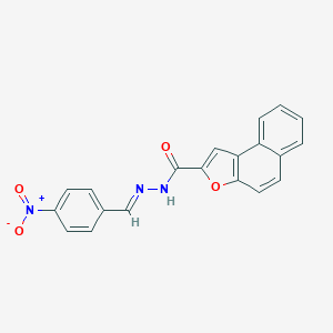 molecular formula C20H13N3O4 B302340 N'-{4-nitrobenzylidene}naphtho[2,1-b]furan-2-carbohydrazide 