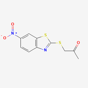 molecular formula C10H8N2O3S2 B3023403 1-[(6-Nitro-1,3-benzothiazol-2-YL)thio]acetone CAS No. 532951-91-0