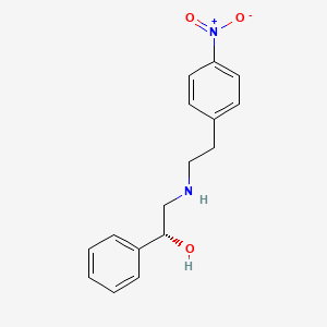 molecular formula C16H18N2O3 B3023410 (R)-2-((4-Nitrophenethyl)amino)-1-phenylethanol CAS No. 223673-34-5