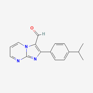 molecular formula C16H15N3O B3023423 2-[4-(1-Methylethyl)phenyl]-imidazo[1,2-A]pyrimidine-3-carboxaldehyde CAS No. 891765-56-3