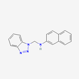 molecular formula C17H14N4 B3023425 N-(1H-benzotriazol-1-ylmethyl)naphthalen-2-amine CAS No. 134627-20-6