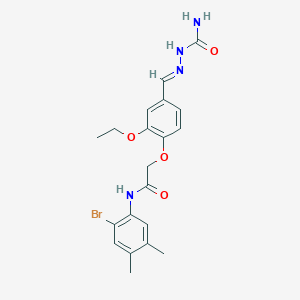 (2E)-2-(4-{2-[(2-bromo-4,5-dimethylphenyl)amino]-2-oxoethoxy}-3-ethoxybenzylidene)hydrazinecarboxamide