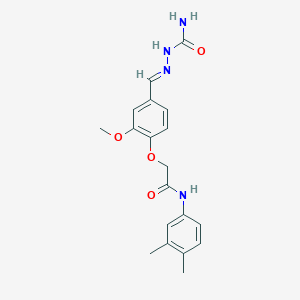 molecular formula C19H22N4O4 B302344 N-(3,4-dimethylphenyl)-2-[2-methoxy-4-(semicarbazonomethyl)phenoxy]acetamide 