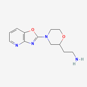 2-[4-([1,3]Oxazolo[4,5-b]pyridin-2-yl)morpholin-2-yl]ethanamine