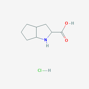 molecular formula C8H14ClNO2 B3023464 Octahydrocyclopenta[b]pyrrole-2-carboxylic acid hydrochloride CAS No. 93779-30-7