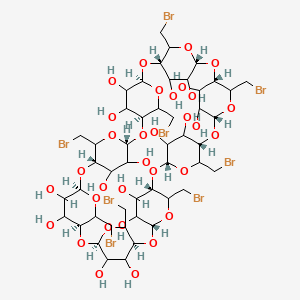 molecular formula C48H72Br8O32 B3023472 (1S,3S,6S,8S,11S,13S,16S,18S,21S,23S,26S,28S,31S,33S,36S,38S)-5,10,15,20,25,30,35,40-Octakis(bromomethyl)-2,4,7,9,12,14,17,19,22,24,27,29,32,34,37,39-hexadecaoxanonacyclo[36.2.2.23,6.28,11.213,16.218,21.223,26.228,31.233,36]hexapentacontane-41,42,43,44,45,46,47,48,49,50,51,52,53,54,55,56-hexadecol CAS No. 53784-84-2