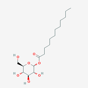 molecular formula C18H34O7 B3023489 (2R,3R,4S,5S,6R)-3,4,5-Trihydroxy-6-(hydroxymethyl)tetrahydro-2H-pyran-2-yl dodecanoate CAS No. 64395-91-1