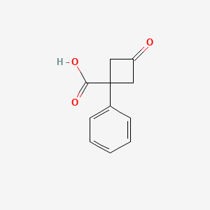 molecular formula C11H10O3 B3023499 3-Oxo-1-phenylcyclobutane-1-carboxylic acid CAS No. 766513-36-4