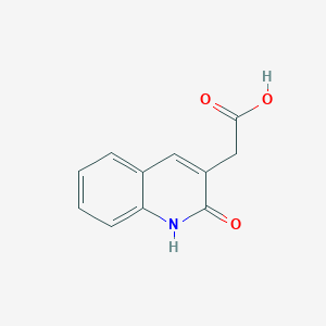 molecular formula C11H9NO3 B3023504 2-(2-Oxo-1,2-dihydroquinolin-3-yl)acetic acid CAS No. 53244-92-1