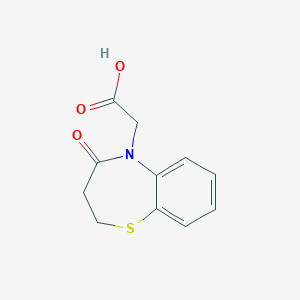 molecular formula C11H11NO3S B3023511 (4-氧代-3,4-二氢-1,5-苯并噻䓬-5(2H)-基)-乙酸 CAS No. 383187-85-7