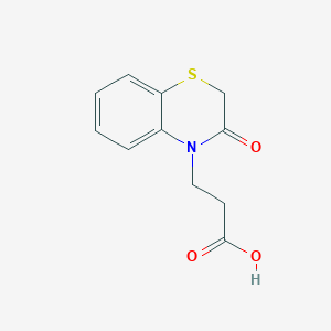 molecular formula C11H11NO3S B3023512 3-(3-oxo-2,3-dihydro-4H-1,4-benzothiazin-4-yl)propanoic acid CAS No. 37012-79-6