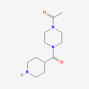 molecular formula C12H21N3O2 B3023527 1-(4-(Piperidine-4-carbonyl)piperazin-1-yl)ethanone CAS No. 1016829-93-8