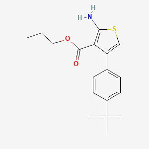 molecular formula C18H23NO2S B3023554 Propyl 2-amino-4-(4-tert-butylphenyl)thiophene-3-carboxylate CAS No. 904998-99-8