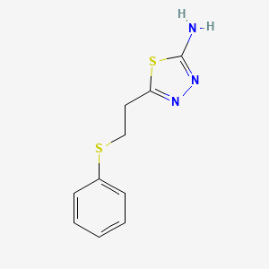 molecular formula C10H11N3S2 B3023560 5-[2-(Phenylsulfanyl)ethyl]-1,3,4-thiadiazol-2-amine CAS No. 88743-05-9