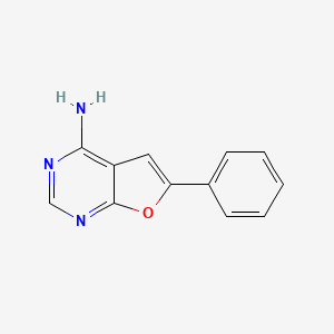 molecular formula C12H9N3O B3023565 6-Phenylfuro[2,3-d]pyrimidin-4-amine CAS No. 18031-97-5