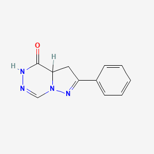 molecular formula C11H10N4O B3023605 3,3a-Dihydro-2-phenylpyrazolo(1,5-d)(1,2,4)triazin-4(5H)-one CAS No. 135131-00-9