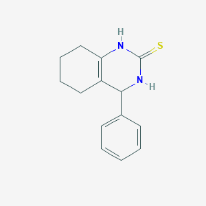 molecular formula C14H16N2S B3023614 4-phenyl-3,4,5,6,7,8-hexahydroquinazoline-2(1H)-thione CAS No. 65331-17-1