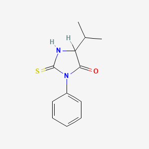 molecular formula C12H14N2OS B3023629 (S)-5-(1-Methylethyl)-3-phenyl-2-thioxoimidazolidin-4-one CAS No. 4333-20-4