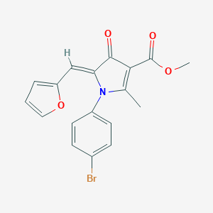 molecular formula C18H14BrNO4 B302363 methyl 1-(4-bromophenyl)-5-(2-furylmethylene)-2-methyl-4-oxo-4,5-dihydro-1H-pyrrole-3-carboxylate 