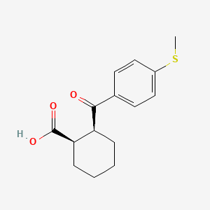 cis-2-(4-Methylsulfanylbenzoyl)cyclohexane-1-carboxylic acid