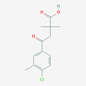 molecular formula C13H15ClO3 B3023676 4-(4-Chloro-3-methylphenyl)-2,2-dimethyl-4-oxobutyric acid CAS No. 951885-54-4