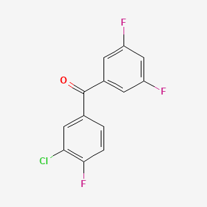 molecular formula C13H6ClF3O B3023686 3-Chloro-3',4,5'-trifluorobenzophenone CAS No. 951890-31-6