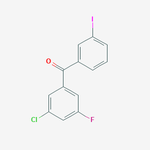 molecular formula C13H7ClFIO B3023688 3-Chloro-5-fluoro-3'-iodobenzophenone CAS No. 951890-44-1