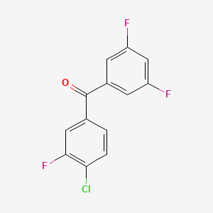 molecular formula C13H6ClF3O B3023692 4-Chloro-3',3,5'-trifluorobenzophenone CAS No. 951890-78-1