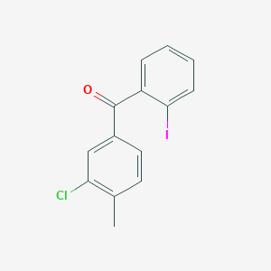 molecular formula C14H10ClIO B3023694 3-Chloro-2'-iodo-4-methylbenzophenone CAS No. 951890-92-9