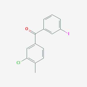 molecular formula C14H10ClIO B3023695 3-Chloro-3'-iodo-4-methylbenzophenone CAS No. 951890-94-1